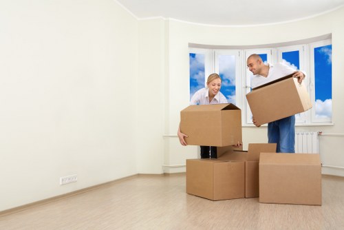 Staff checking safety procedures in a self storage facility