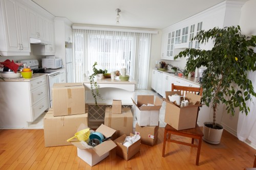 Small removals van handling a local move in Wimbledon